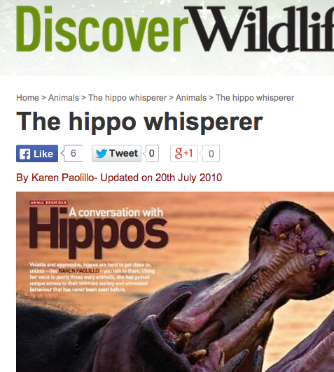 The hippo whisperer